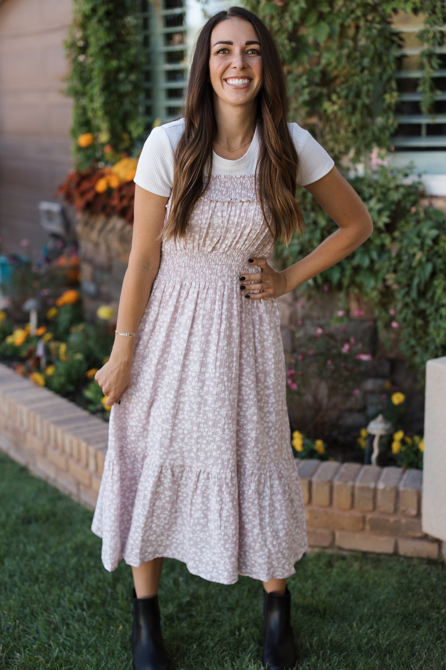 OAKLYNN LAVENDER FLORAL DRESS
