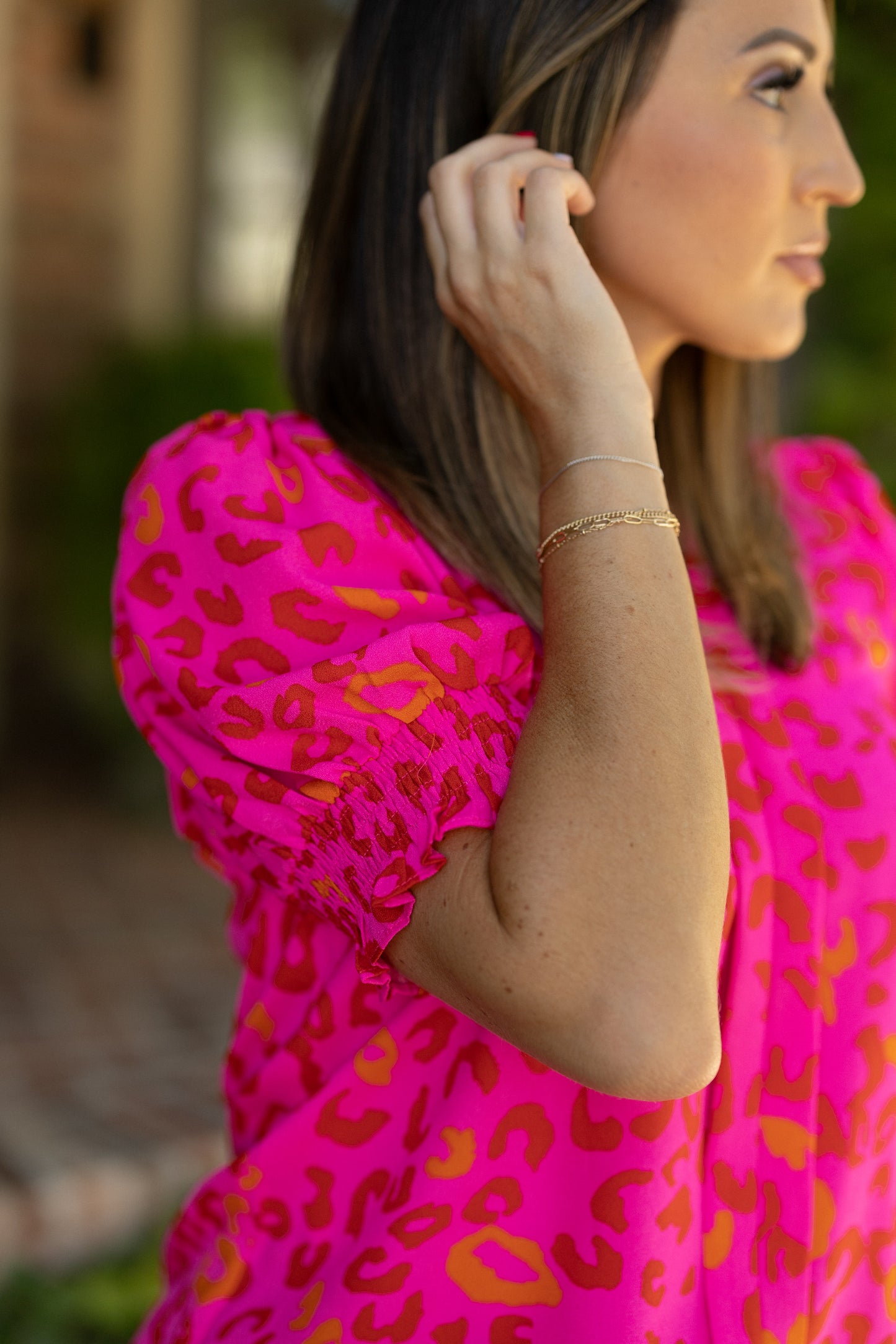 REMI PINK LEOPARD PRINT TOP