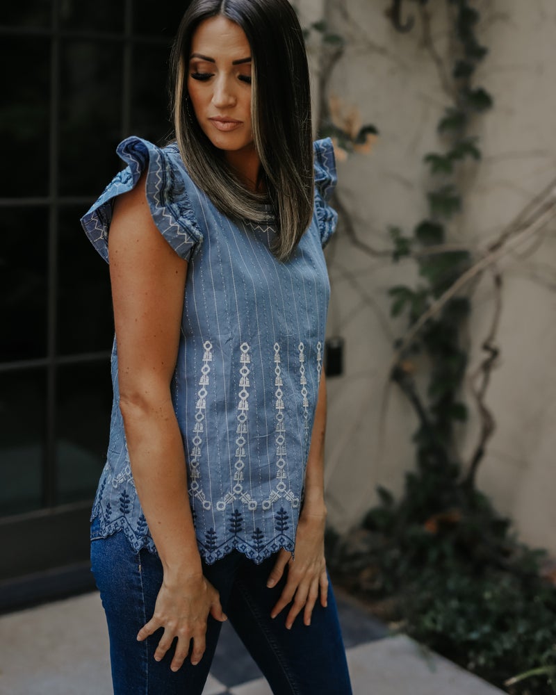 EMMRY EMBROIDERED TOP