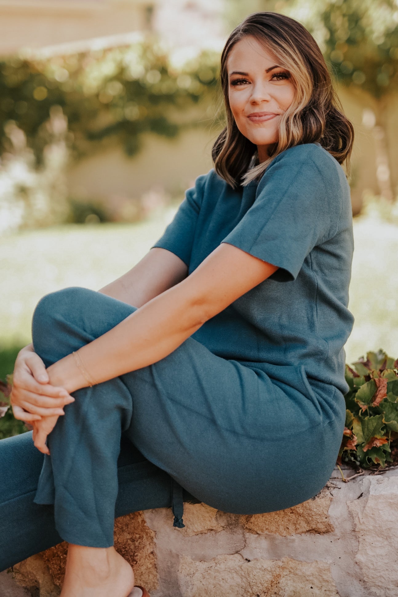 JESSI CASUAL SET-TEAL