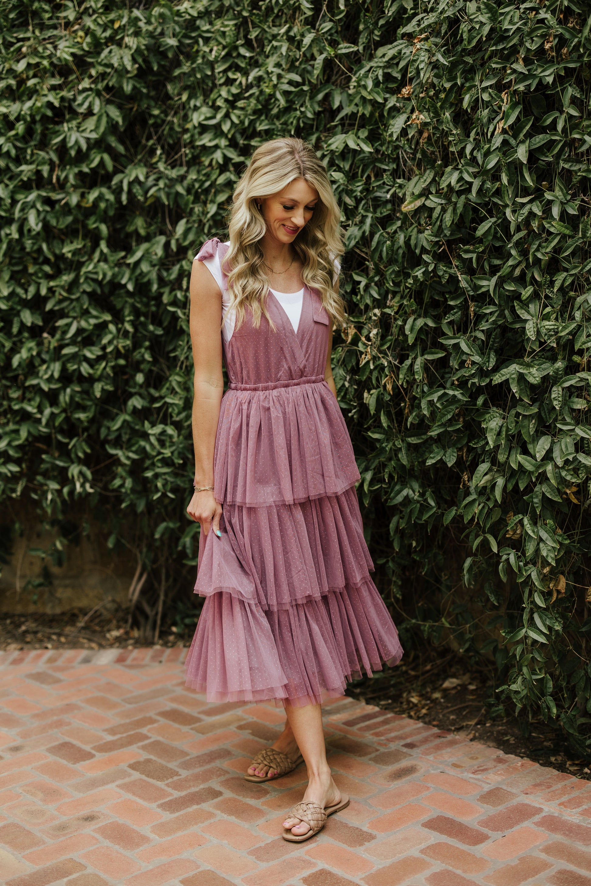 DANNI TIERED TULLE SUGAR PLUM DRESS Joanie and Burt DANNI TIERED TULLE SUGAR PLUM DRESS Joanie and Burt