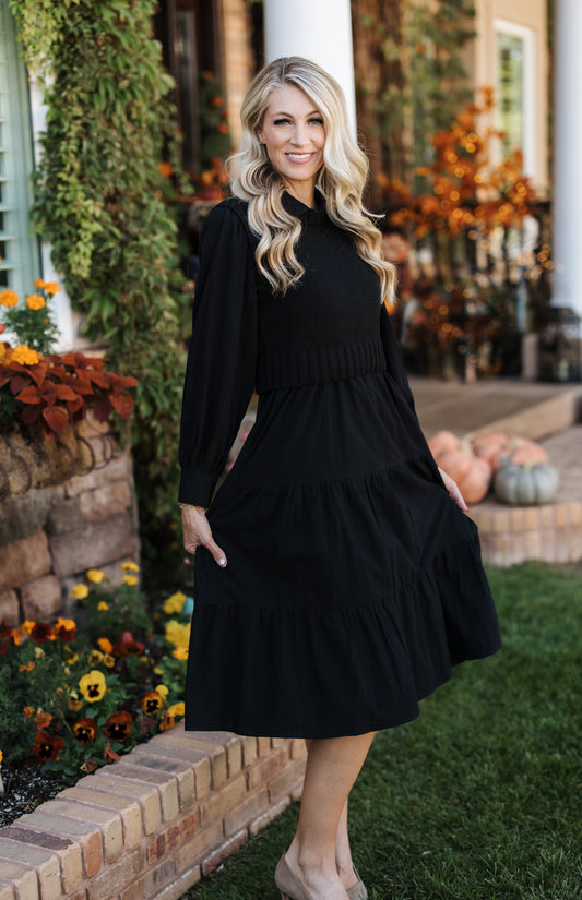 CHARLEE BLACK SWEATER VEST DRESS